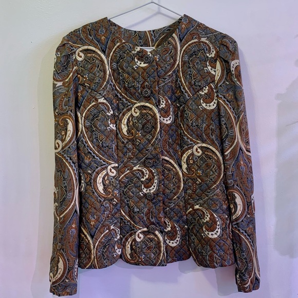 Vintage paisley suit/skirt set - Picture 5 of 14